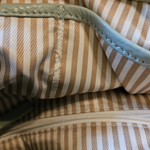 ♤ Kate Spade Mint Green Leather Fold-Over Crossbody Bag - Picture 13 of 16